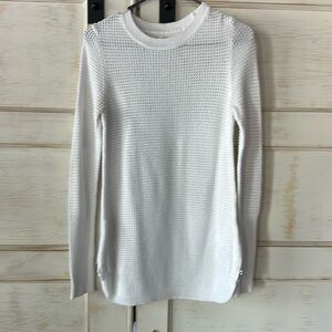 White knit sweater